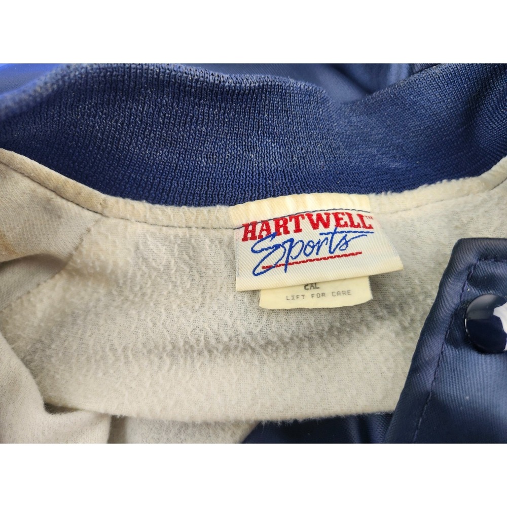 Vintage Hartwell Sports Satin Bomber Jacket XXL USS Valley Forge 80s-90s - Picture 4 of 5